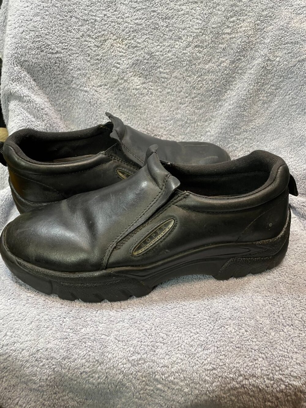 Roper Performance Slip On Shoes Mens Size 11.5 Black Leather Comfort Low Top